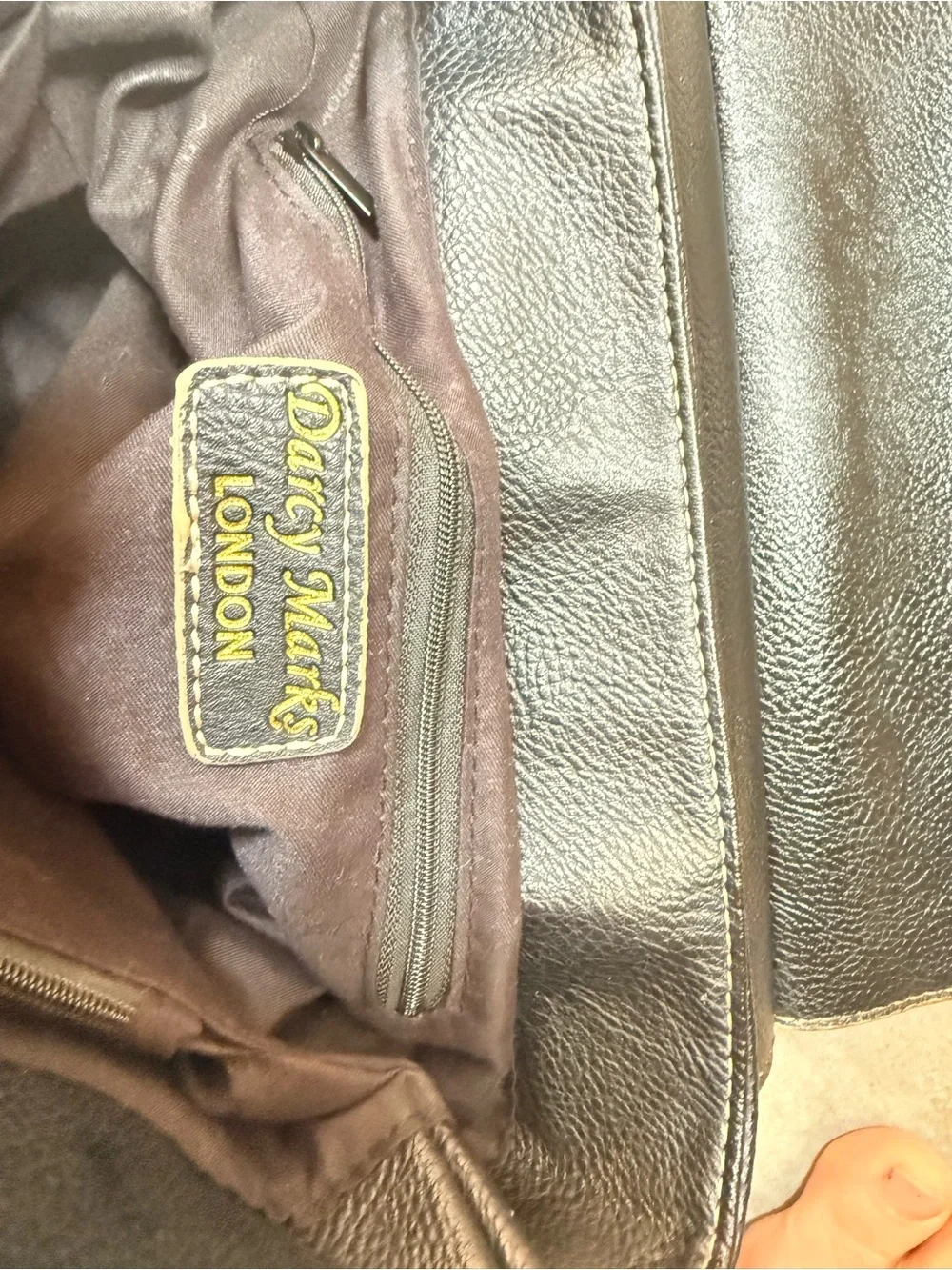DARCY MARKS London Black Leather Backpack